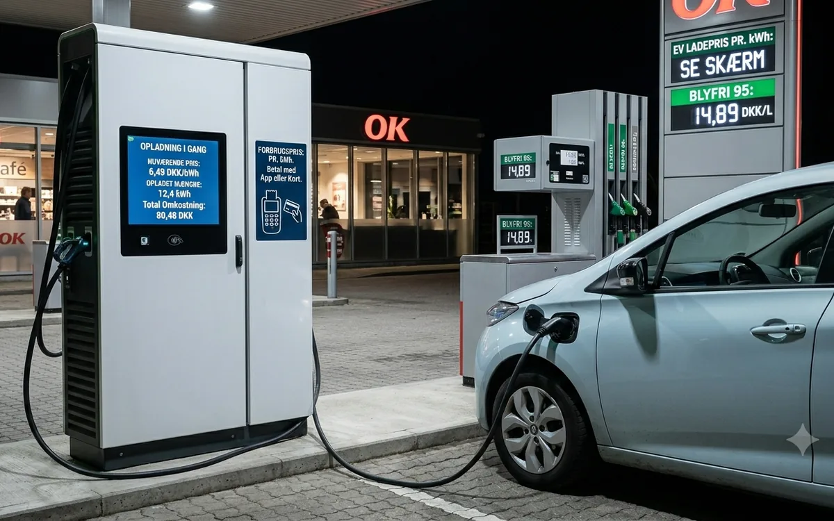 Hvad Koster Det At Lade En Elbil På En Tankstation?