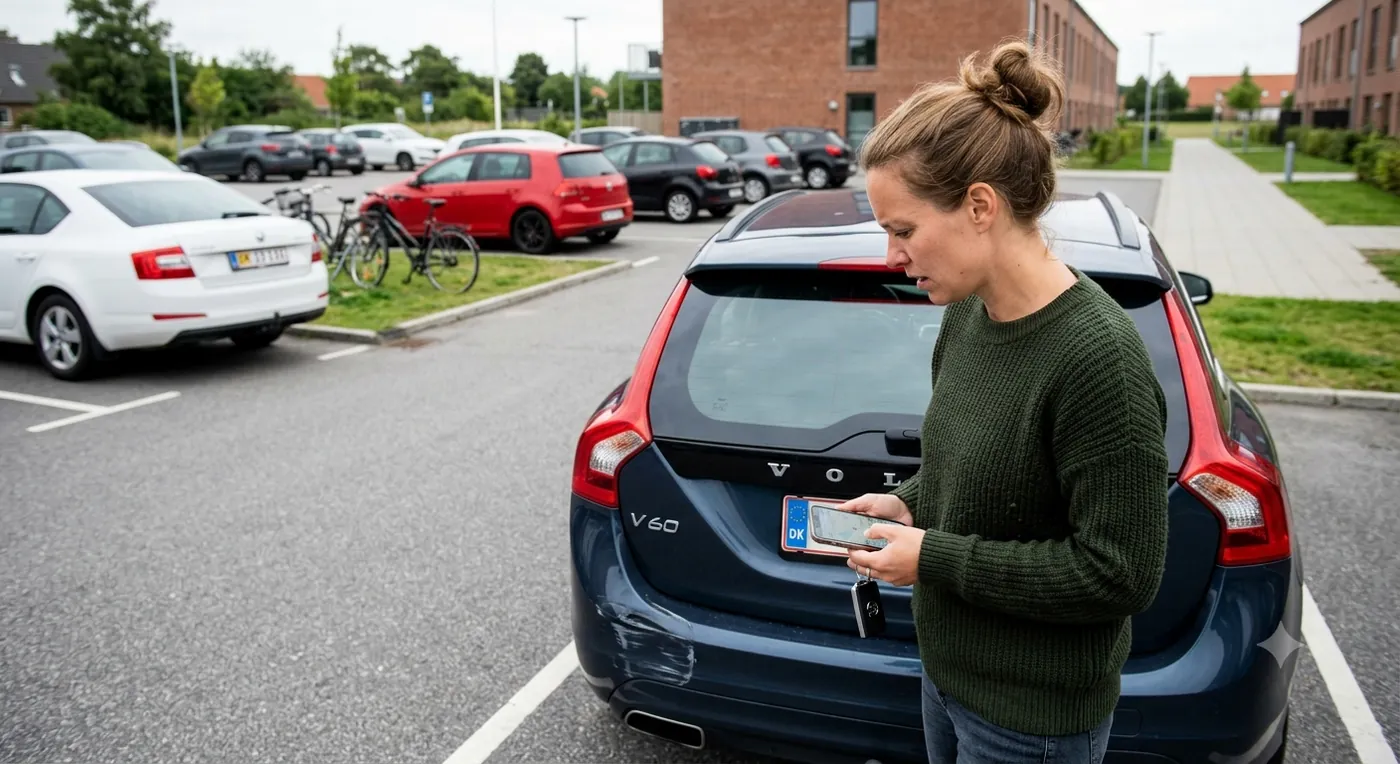 Parkeringsskade uden note → Hvad gør du? Guide 2026